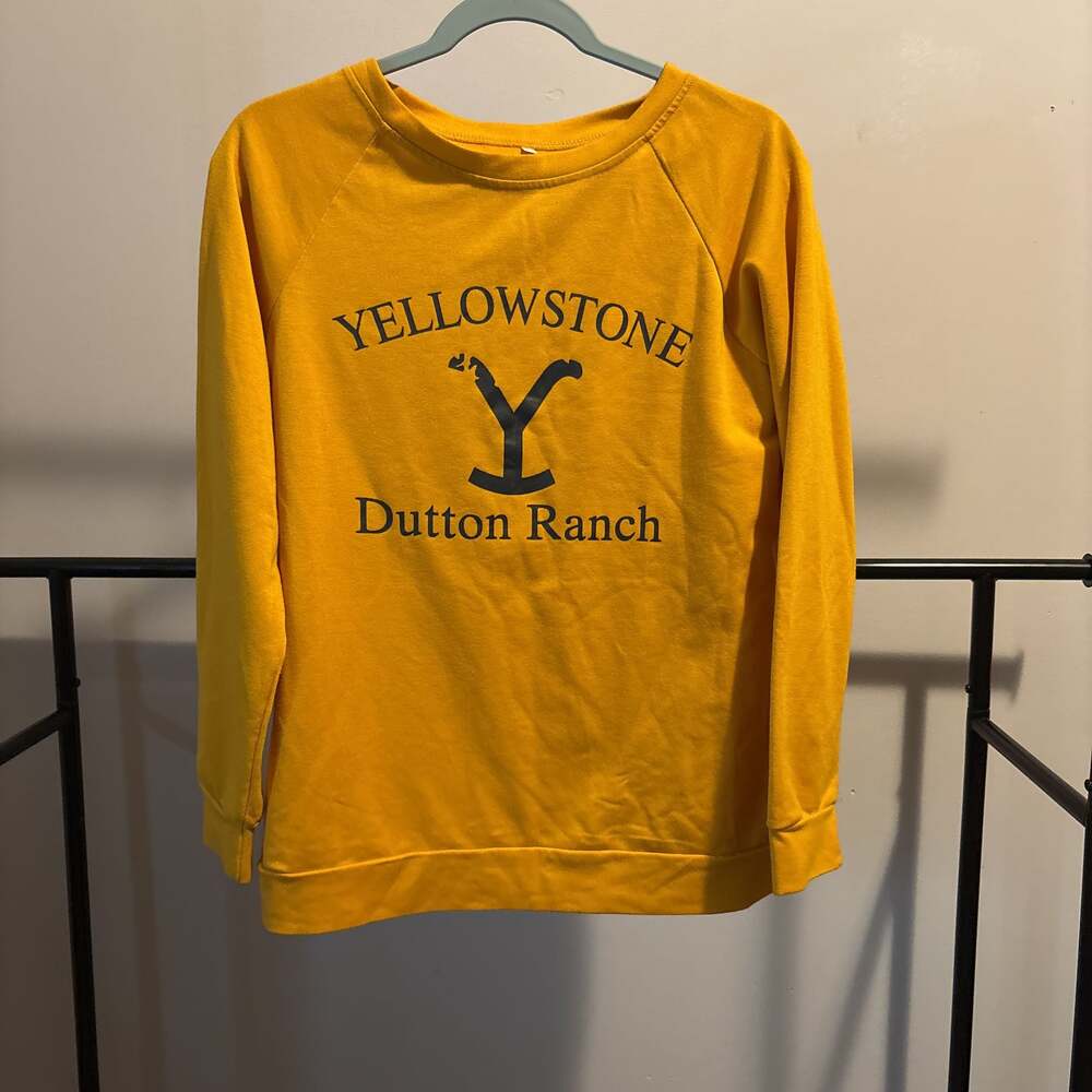 Yellowstone Dutton Ranch long sleeve black shirt
